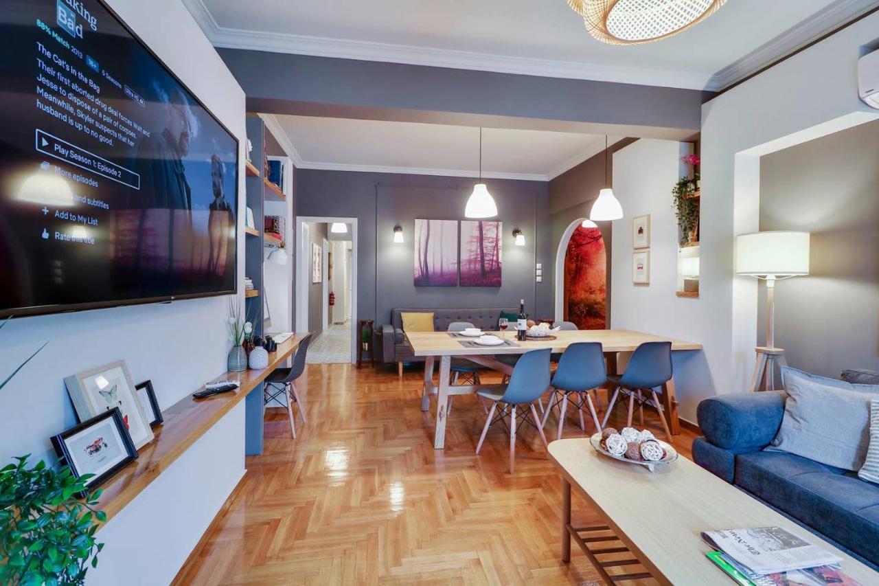 Victoria 5star / 5BR BigApt / Sauna / 2min to metro Atenas Exterior foto