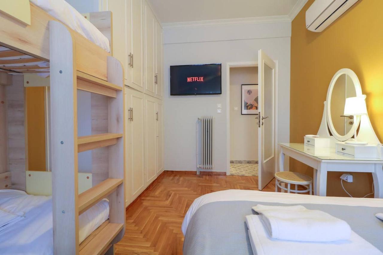 Victoria 5star / 5BR BigApt / Sauna / 2min to metro Atenas Exterior foto